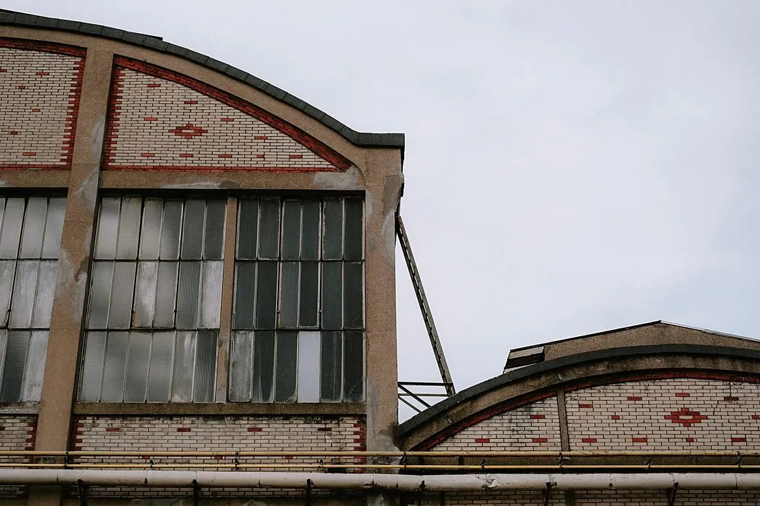 an old industrial factory building