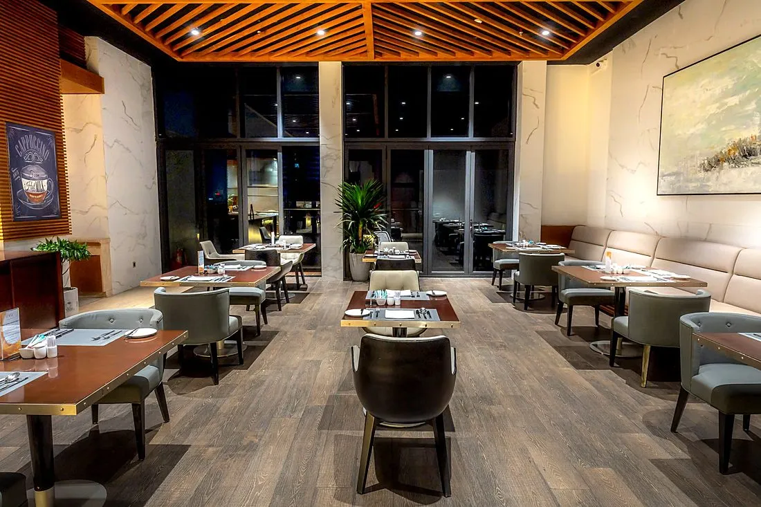 a hotel restaurant dining room
