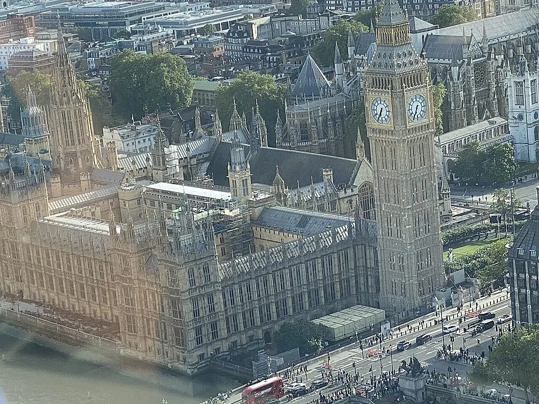 the Houses of Parliament in London