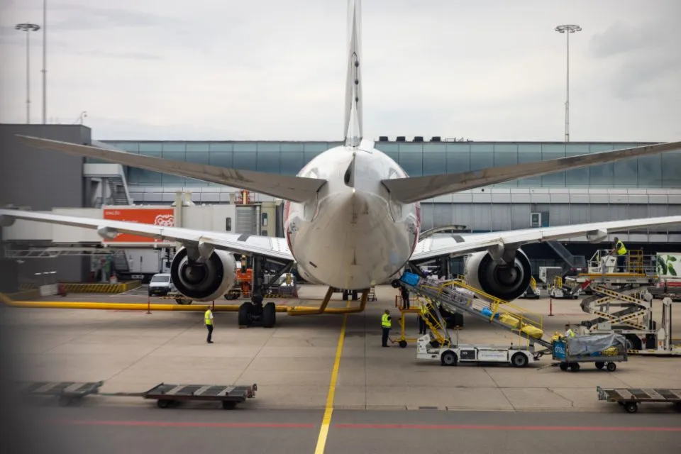 an airport ground crew worker