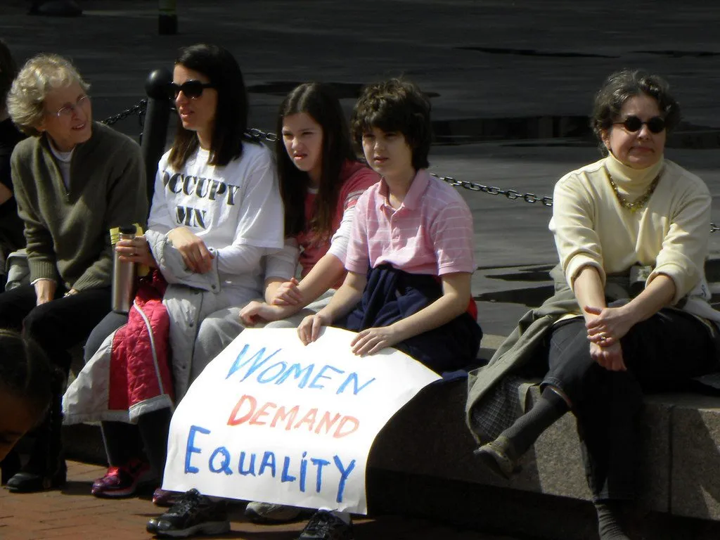 women protest equality rights