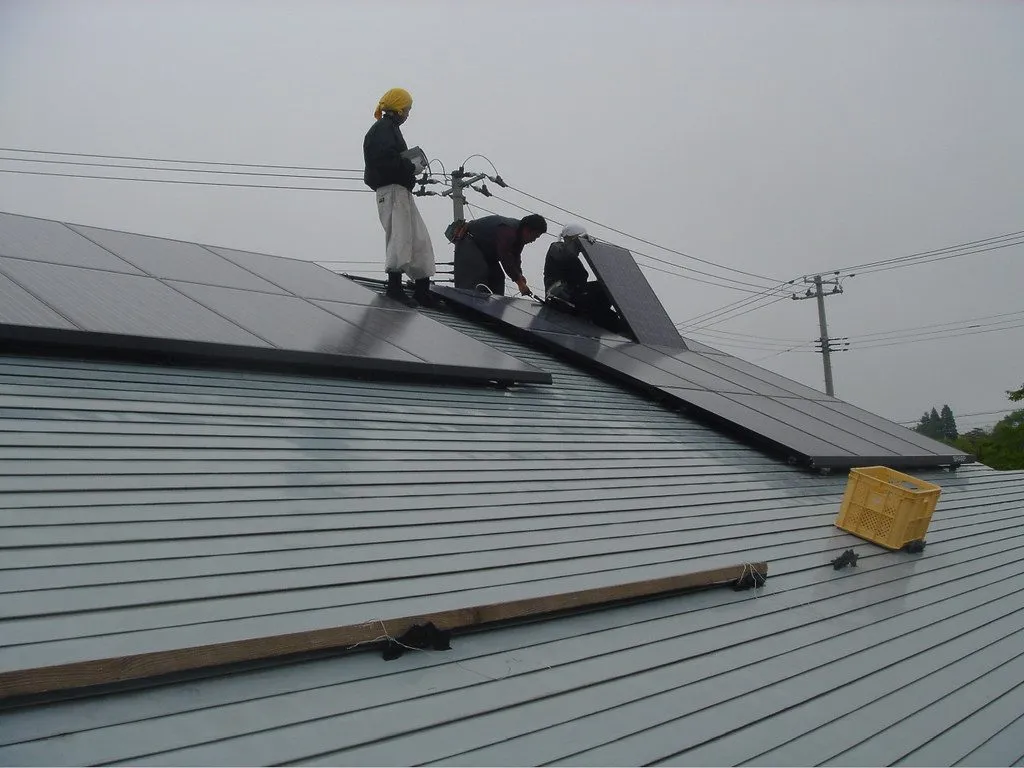 solar panels installed